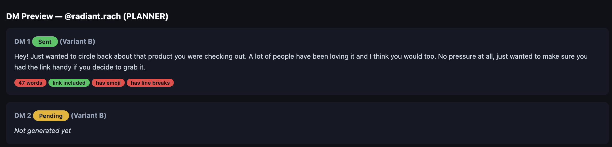 AI Generated DM Preview